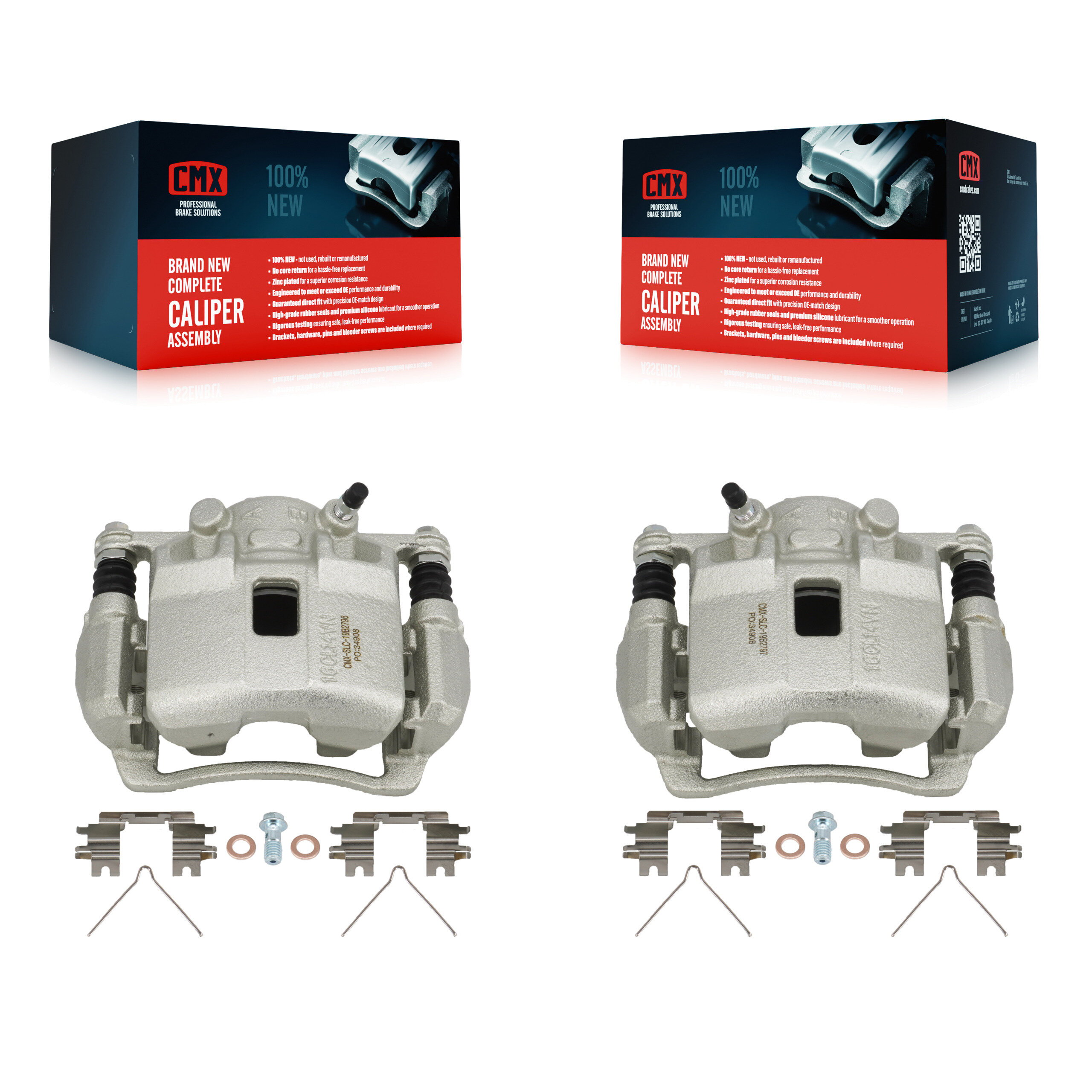 Front Disc Brake Caliper Left Right Side (Driver Passenger) Kit For Honda Civic Acura RSX KBC-100243