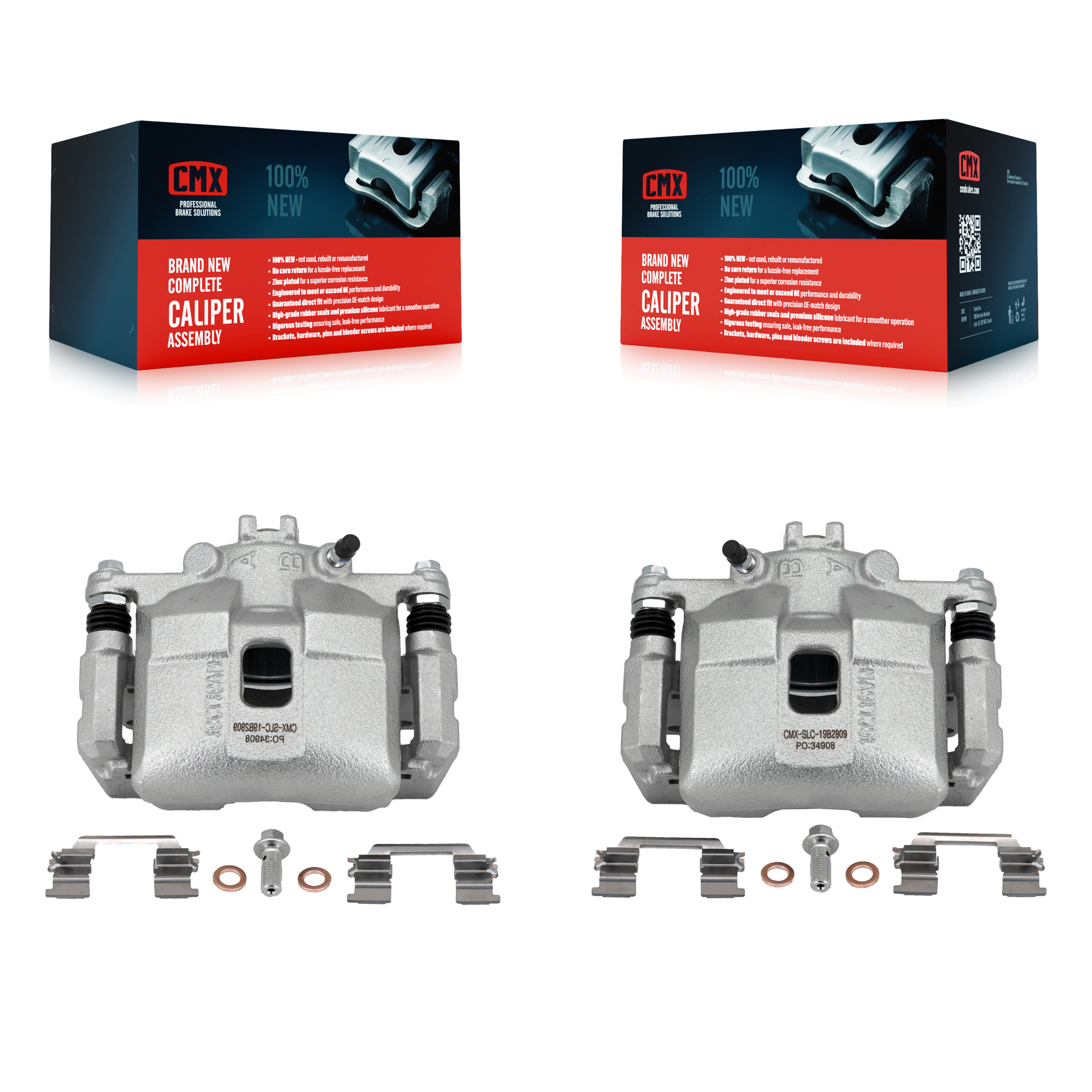 Front Disc Brake Caliper Left Right Side (Driver Passenger) Kit For Acura RSX Honda S2000 KBC-100244