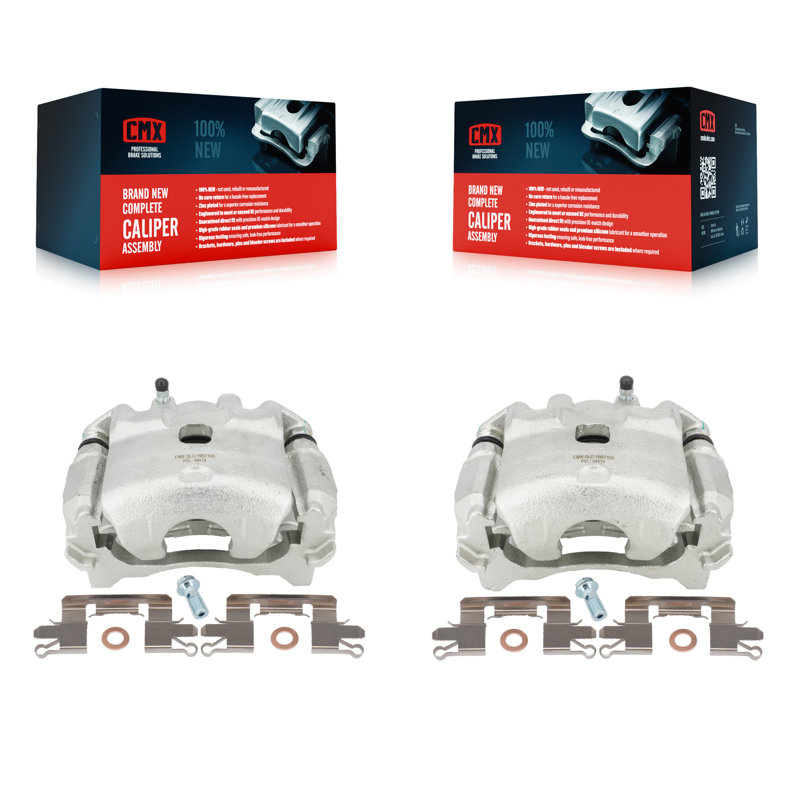 Front Disc Brake Caliper Left Right Side (Driver Passenger) Kit For Nissan Altima LEAF KBC-100261