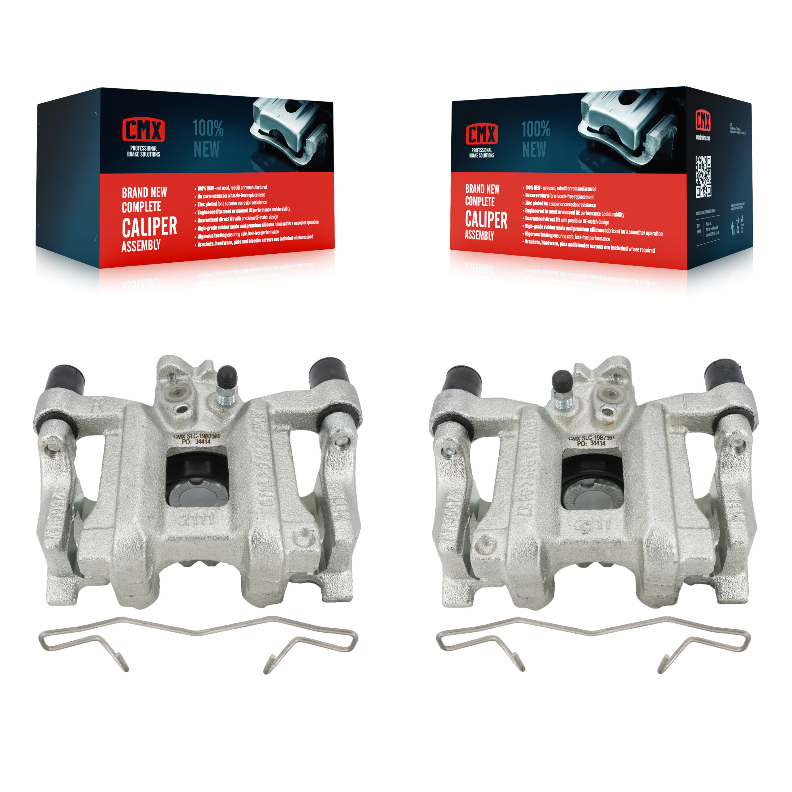 Rear Disc Brake Caliper Left Right Side (Driver Passenger) Kit For Honda Civic Insight KBC-100430