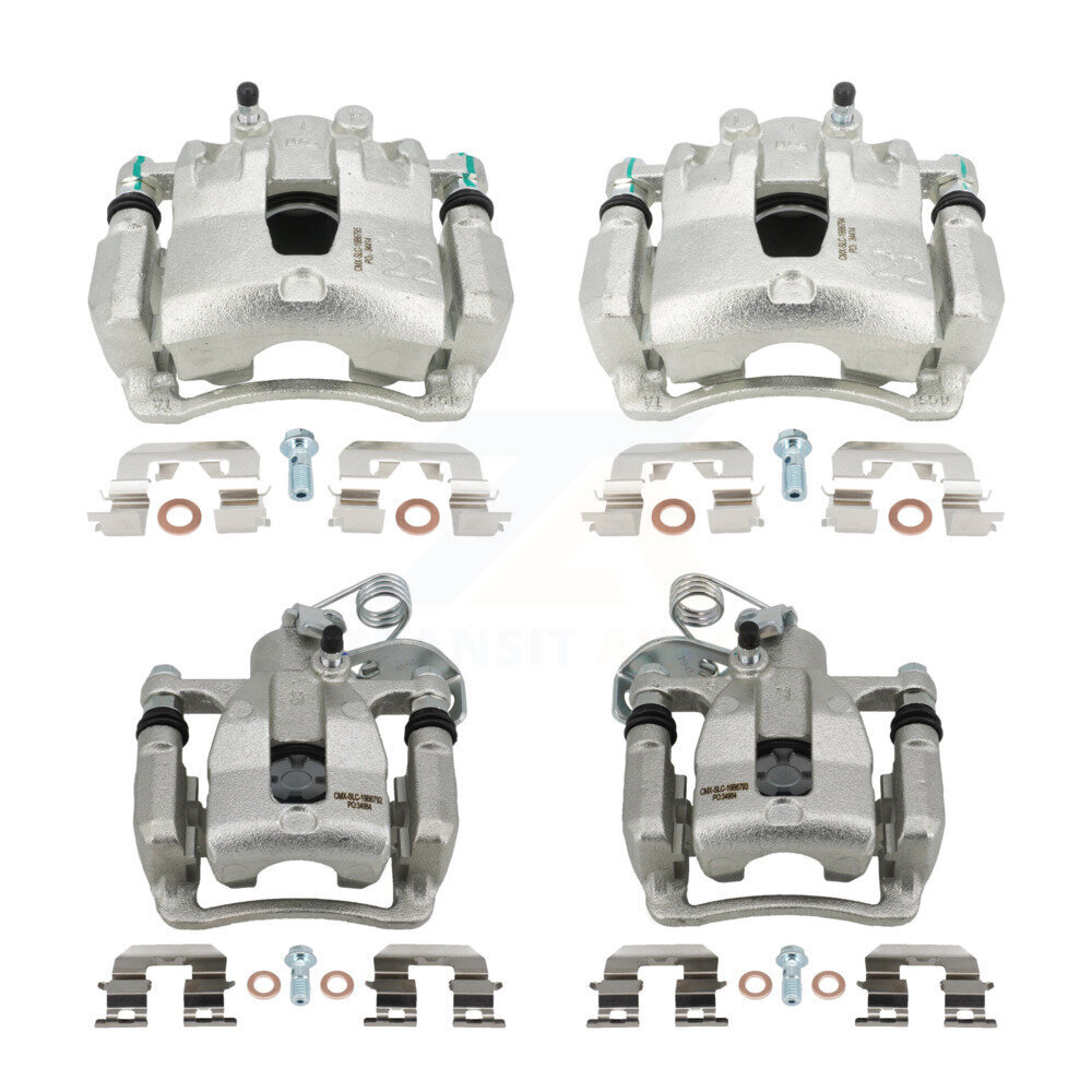 Front Rear Brake Caliper Left Right (Driver Passenger) Kit For 2012-2016 Hyundai Accent KBC-100527