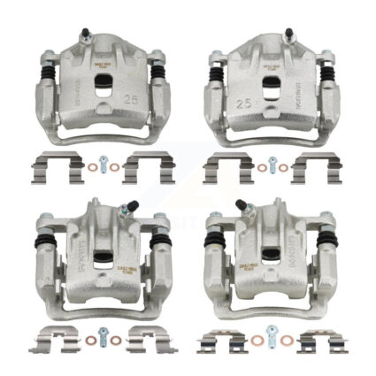 Front Rear Brake Caliper Left Right Side (Driver Passenger) Kit For 2010-2013 Kia Soul KBC-100589