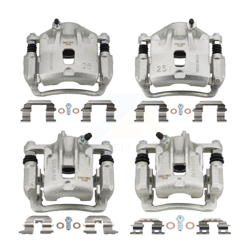 Front Rear Brake Caliper Left Right Side (Driver Passenger) Kit For 2010-2013 Kia Soul KBC-100589