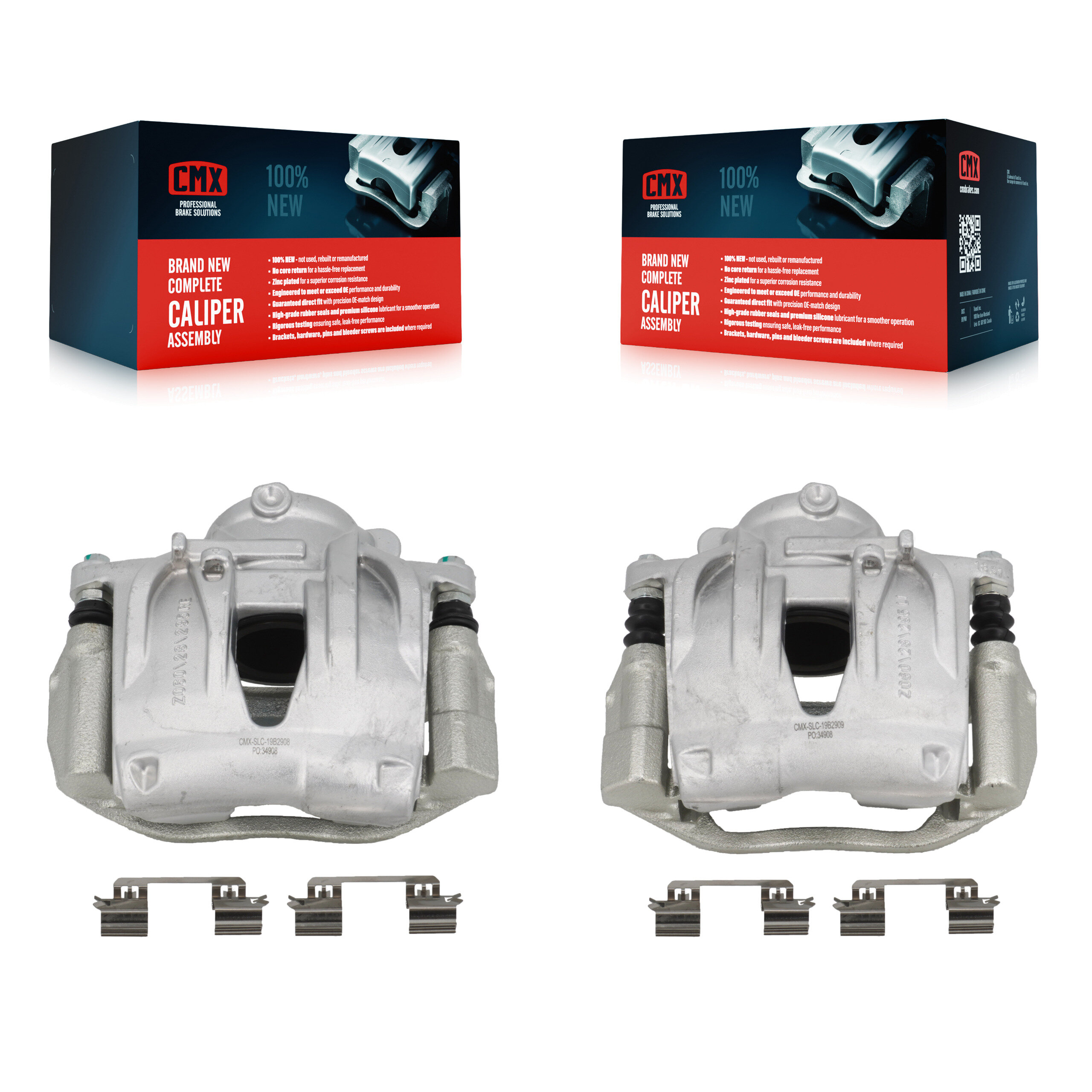 Front Brake Caliper Left Right Side (Driver Passenger) Kit For Mercedes-Benz E320 E350 KBC-100598