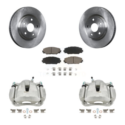 Front Brake Caliper Rotor & Ceramic Pad Kit For Toyota RAV4 Matrix Pontiac Vibe Scion iM KC8-100012C