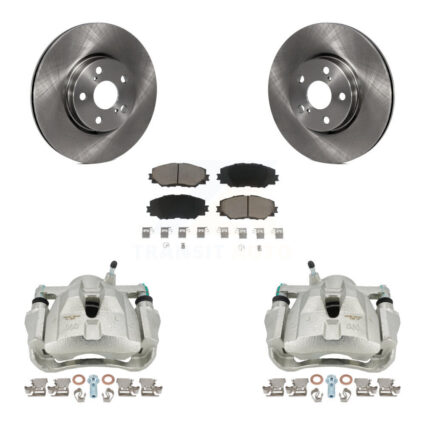 Front Brake Caliper Rotor & Ceramic Pad Kit For Toyota Corolla Matrix Pontiac Vibe Scion KC8-100015C