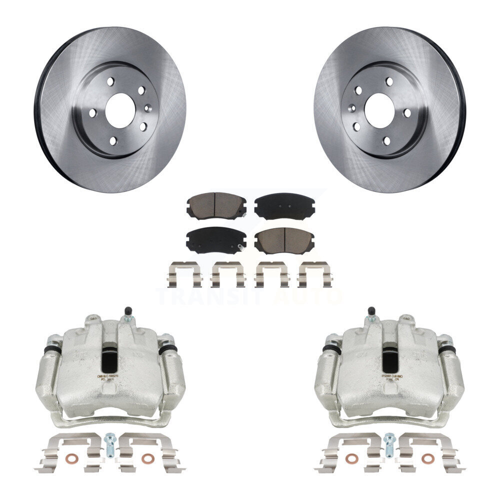 Front Brake Caliper Rotor Ceramic Pad Kit For Chevrolet Equinox GMC Terrain Malibu Buick KC8-100019C