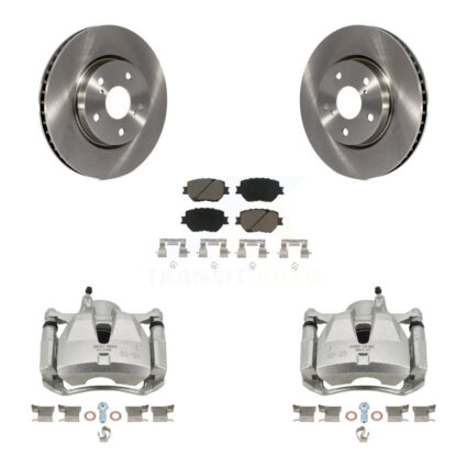Front Brake Caliper Rotor & Ceramic Pad Kit For 2014 Lexus IS250 Without F Sport Package KC8-100030C