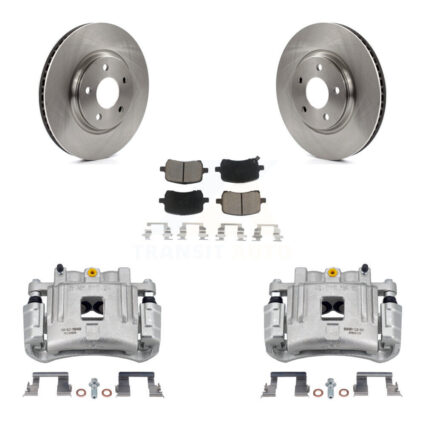 Front Brake Caliper Rotor & Ceramic Pad Kit For 2005 Pontiac G6 With Dual Piston KC8-100079C