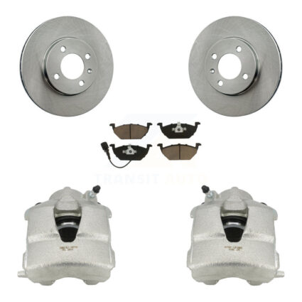 Front Brake Caliper Rotors Ceramic Pad Kit For 1999 Volkswagen Jetta 1.9L Old Body Style KC8-100098C