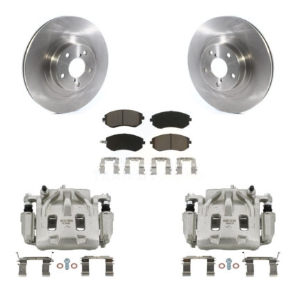 Front Brake Caliper Rotors Ceramic Pad Kit For 2012 Subaru Legacy 2.5L with Turbocharged KC8-100106C