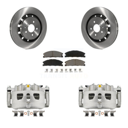 Front Brake Caliper Rotor & Ceramic Pad Kit For Ford Explorer Flex Taurus Police Utility KC8-100142C
