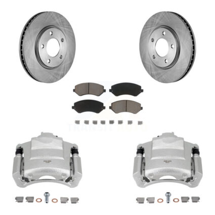 Front Brake Caliper Rotors Ceramic Pad Kit For 2006 Dodge Grand Caravan Drum rear brakes KC8-100157C