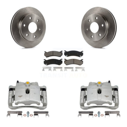 Front Brake Caliper Rotors Ceramic Pad Kit For Chevrolet GMC Silverado 1500 Sierra Yukon KC8-100159C