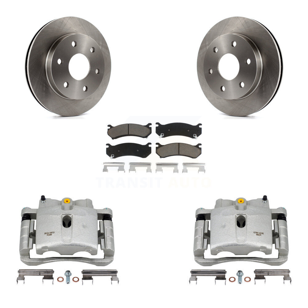 Front Brake Caliper Rotors Ceramic Pad Kit For Chevrolet GMC Silverado 1500 Sierra Yukon KC8-100159C