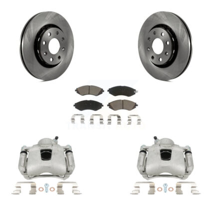 Front Brake Caliper Rotor Ceramic Pad Kit For Chevrolet Aveo Pontiac Aveo5 Wave Spark G3 KC8-100191C