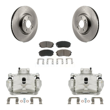 Front Brake Caliper Rotor Ceramic Pad Kit For Hyundai Sonata With Electric Parking KC8-100199C