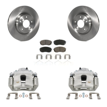 Front Brake Caliper Rotor Ceramic Pad Kit For Hyundai Sonata Kia Kona Electric Optima EV KC8-100202C