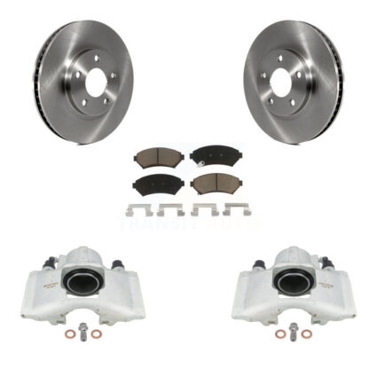 Front Brake Caliper Rotors & Ceramic Pad Kit For Cadillac DeVille With Heavy Duty Brakes KC8-100228C