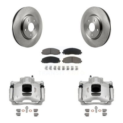 Front Brake Caliper Rotors Ceramic Pad Kit For 12 Ram C/V With Dual Piston KC8-100256C
