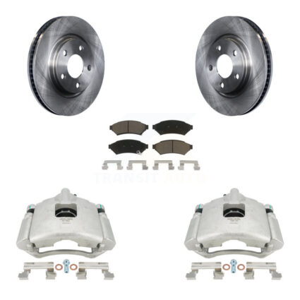 Front Brake Caliper Rotor & Ceramic Pad Kit For Buick Pontiac LaCrosse Grand Prix Allure KC8-100266C