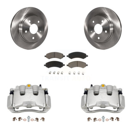 Front Brake Caliper Rotor And Ceramic Pad Kit For 2007-2009 Chrysler Aspen Dodge Durango KC8-100268C