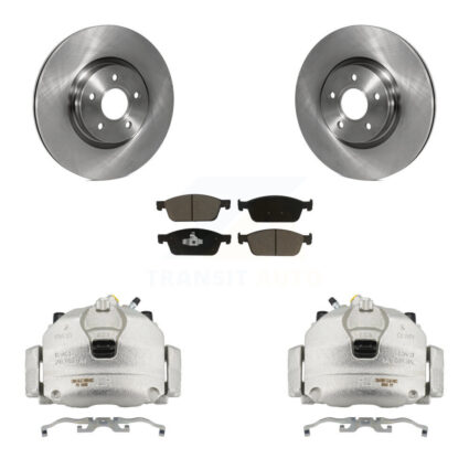 Front Brake Caliper Rotors & Ceramic Pad Kit For Ford Escape Transit Connect Lincoln MKC KC8-100271C