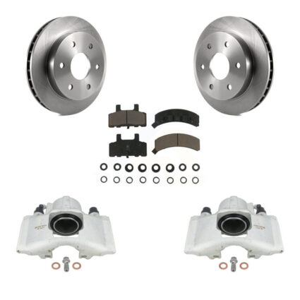Front Brake Caliper Rotor & Ceramic Pad Kit For K1500 Chevrolet GMC Yukon Suburban Tahoe KC8-100283C