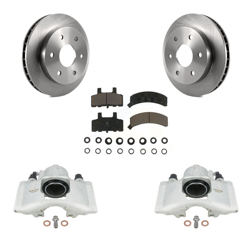 Front Brake Caliper Rotor & Ceramic Pad Kit For K1500 Chevrolet GMC Yukon Suburban Tahoe KC8-100283C