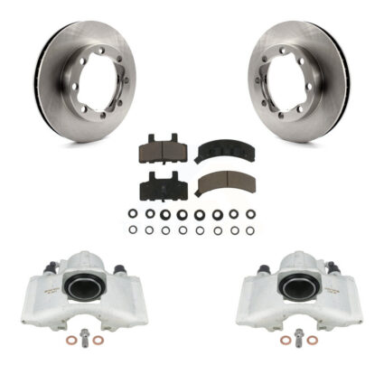 Front Brake Caliper Rotors & Ceramic Pad Kit For K1500 Suburban Chevrolet GMC GAS engine KC8-100285C