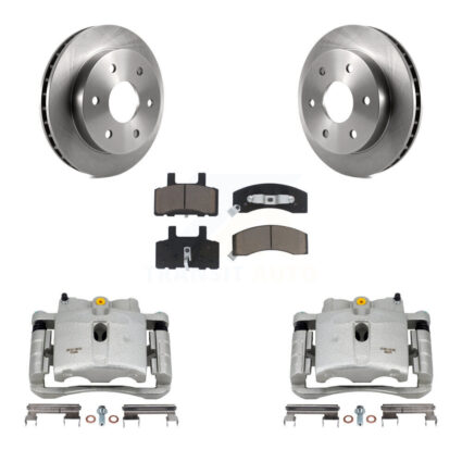 Front Brake Caliper Rotors & Ceramic Pad Kit For 2000 Chevrolet Tahoe 4WD with 5.3L/4.8L KC8-100288C