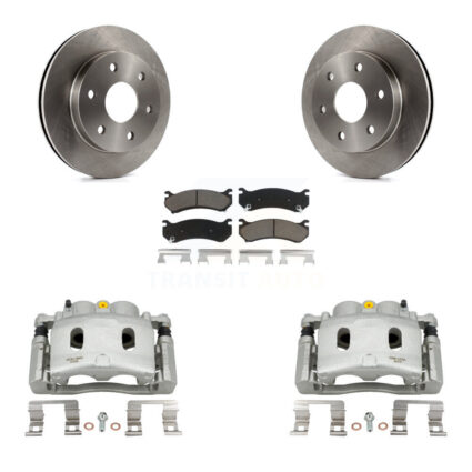 Front Brake Caliper Rotors Ceramic Pad Kit For Chevrolet Silverado 1500 Disc rear brakes KC8-100296C