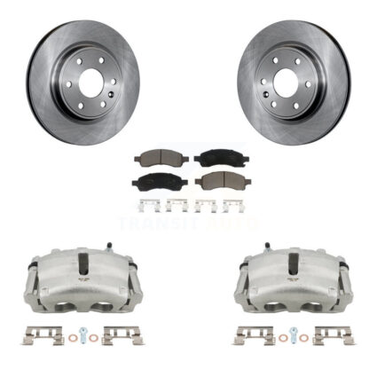 Front Brake Caliper Rotors Ceramic Pad Kit For GMC Acadia Buick Enclave Chevrolet Saturn KC8-100307C