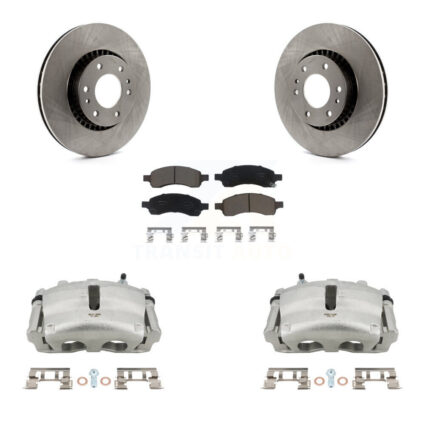 Front Brake Caliper Rotor And Ceramic Pad Kit For Chevrolet Trailblazer GMC Envoy XL EXT KC8-100308C