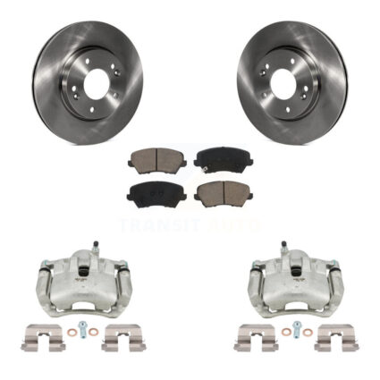 Front Brake Caliper Rotor & Ceramic Pad Kit For Kia Forte Hyundai Elantra GT Forte5 Koup KC8-100329C