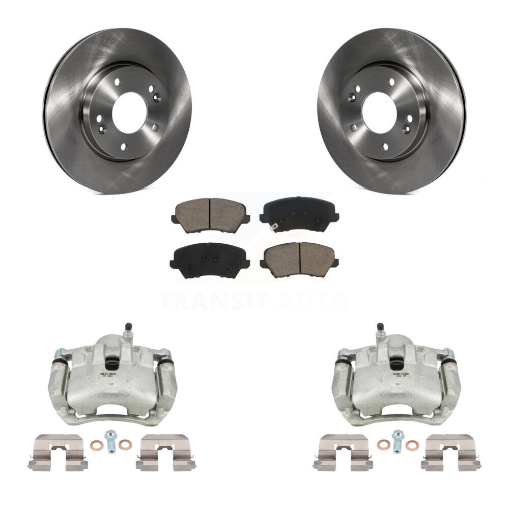 Front Brake Caliper Rotor & Ceramic Pad Kit For Kia Forte Hyundai Elantra GT Forte5 Koup KC8-100329C
