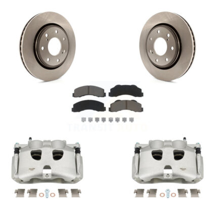 Front Brake Caliper Rotor And Ceramic Pad Kit For 2012-2014 Ford F-150 With 7 Lug Wheels KC8-100345C