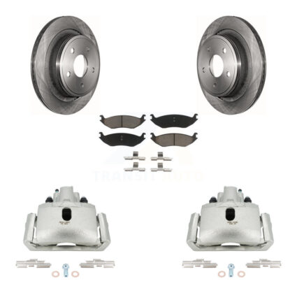 Rear Brake Caliper Rotor And Ceramic Pad Kit For Ram 1500 Classic Dodge Durango Chrysler KC8-100361C