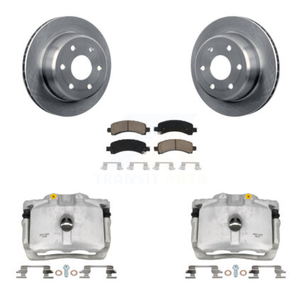 Rear Brake Caliper Rotors Ceramic Pad Kit For Chevrolet GMC Avalanche 1500 Express Yukon KC8-100372C