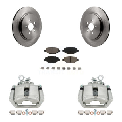 Rear Brake Caliper Rotors & Ceramic Pad Kit For Ford Explorer Police Interceptor Utility KC8-100387C