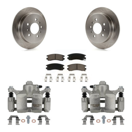 Rear Brake Caliper Rotor Ceramic Pad Kit For Chevrolet Impala Buick LaCrosse Monte Carlo KC8-100406C