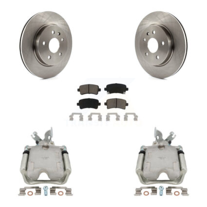 Rear Brake Caliper Rotor & Ceramic Pad Kit For Chevrolet Impala Buick Regal LaCrosse XTS KC8-100413C