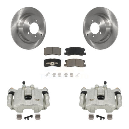 Rear Brake Caliper Rotors Ceramic Pad Kit For Jeep Mitsubishi Patriot Lancer Compass RVR KC8-100417C