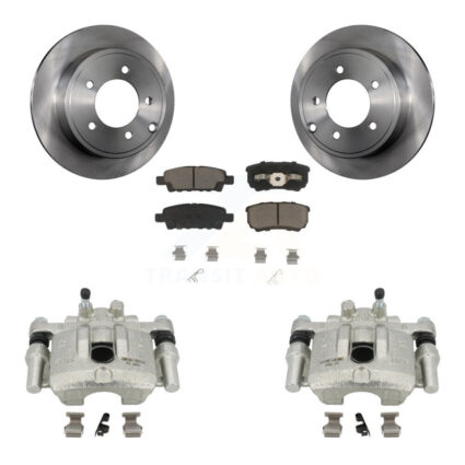 Rear Brake Caliper Rotors & Ceramic Pad Kit For Jeep Mitsubishi Lancer Patriot Dodge 200 KC8-100418C