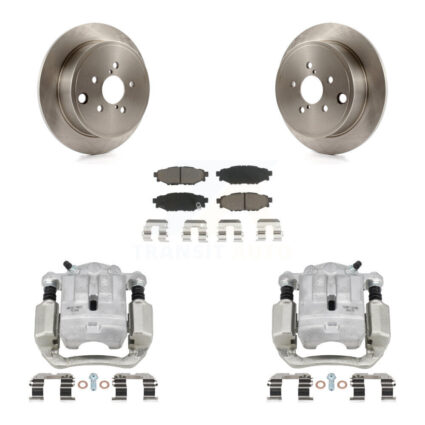 Rear Brake Caliper Rotor & Ceramic Pad Kit For 2012 Subaru Legacy 2.5L with Turbocharged KC8-100435C