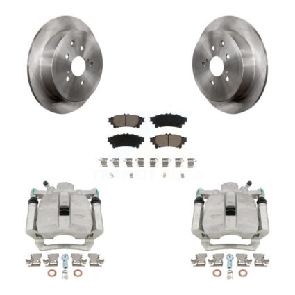 Rear Brake Caliper Rotor Ceramic Pad Kit For Toyota Sienna Highlander Lexus RX350 RX450h KC8-100439C