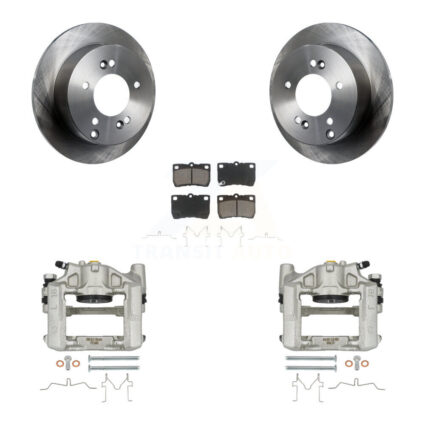 Rear Brake Caliper Rotor Ceramic Pad Kit For 2010-2011 Lexus IS250 With Sport Suspension KC8-100444C
