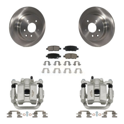 Rear Brake Caliper Rotor And Ceramic Pad Kit For INFINITI G35 With Single Piston KC8-100474C