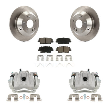 Rear Brake Caliper Rotor Ceramic Pad Kit For 14-15 Kia Sorento With Red Painted Calipers KC8-100481C