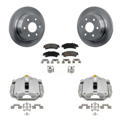Rear Brake Caliper Rotor & Ceramic Pad Kit For Chevrolet GMC Silverado 1500 Sierra Astro KC8-100487C
